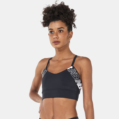 New Balance Women's Relentless Crop Sports Bra Black