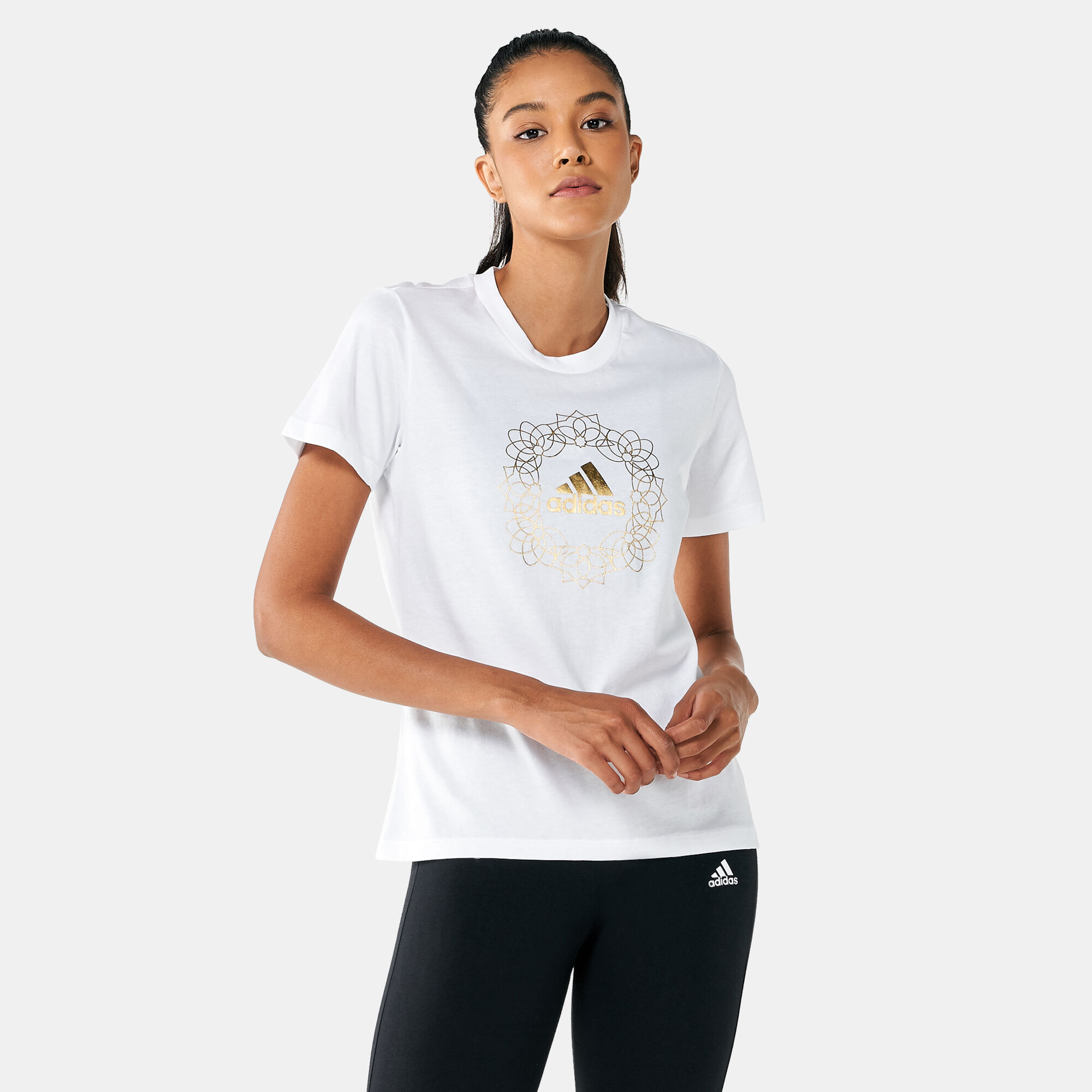Buy adidas Women s Foil Mandala Graphic T Shirt White in KSA SSS