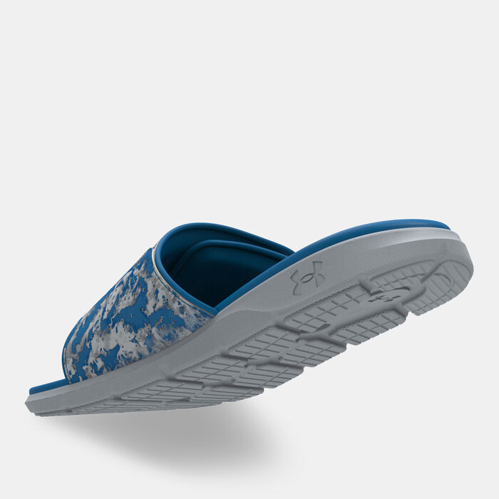 Under Armour Men's UA Ignite Pro Graphic Strap Slides Grey Under Armour Men's UA Ignite Pro Graphic Strap Slides Grey image number 2