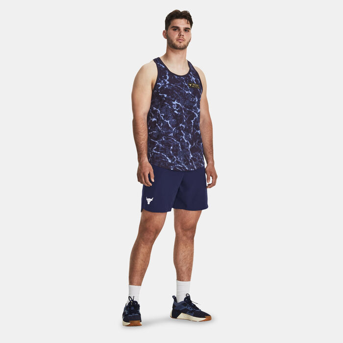 Under Armour Men's Project Rock Woven Shorts Blue image number 2