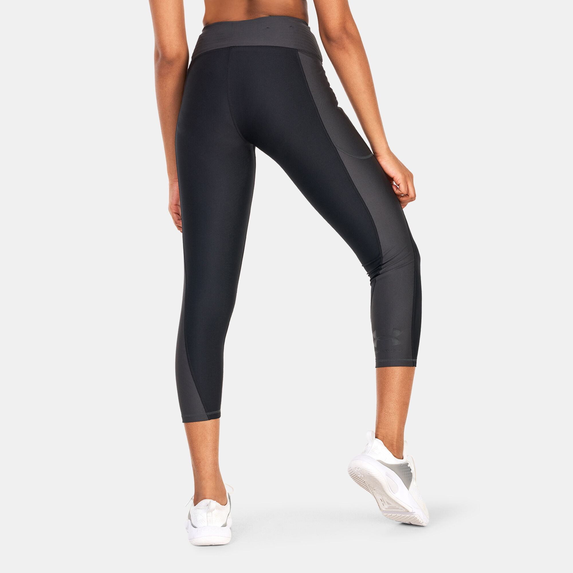 Women s HeatGear Armour Blocked Ankle Leggings Black Under Armour in KSA SSS