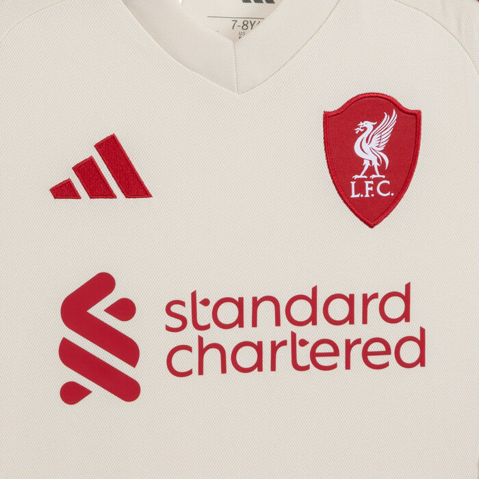 adidas Kids' Liverpool 25/26 Away Replica Football Jersey White adidas Kids' Liverpool 25/26 Away Replica Football Jersey White image number 2