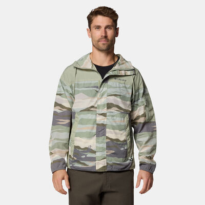 Columbia Men's Challenger II Novelty Full-Zip Windbreaker Hoodie Green