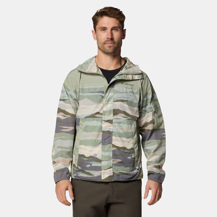 Columbia Men's Challenger II Novelty Full-Zip Windbreaker Hoodie Green Columbia Men's Challenger II Novelty Full-Zip Windbreaker Hoodie Green image number 0