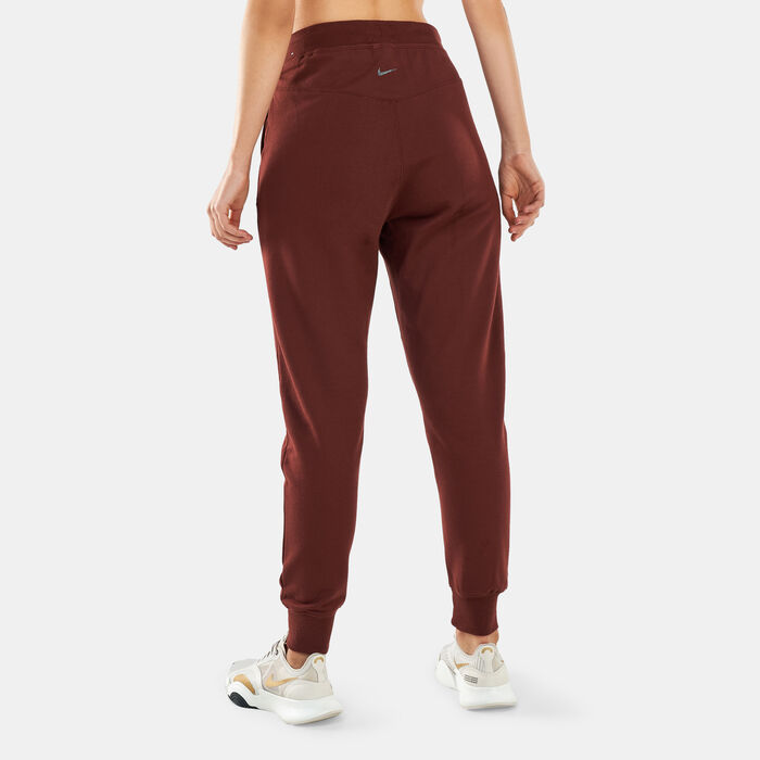 Nike Women's Yoga Luxe Fleece 7/8 Joggers Brown image number 1