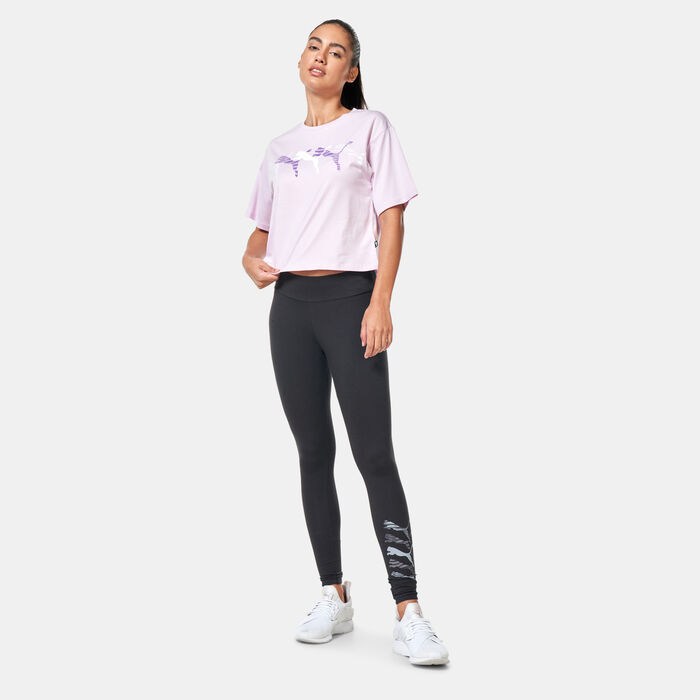 PUMA Women's Essential+ Logo Lab T-Shirt Pink PUMA Women's Essential+ Logo Lab T-Shirt Pink image number 2