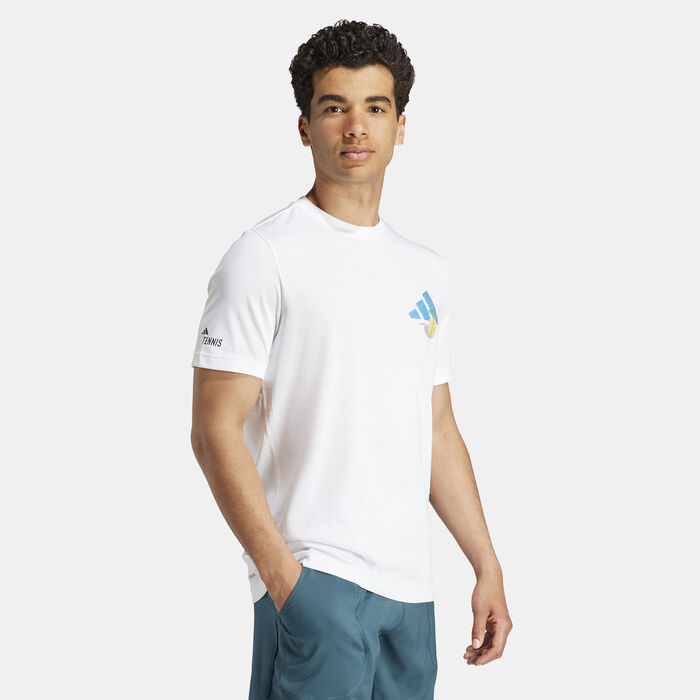 adidas Men's AEROREADY Tennis Graphic T-Shirt White adidas Men's AEROREADY Tennis Graphic T-Shirt White image number 2