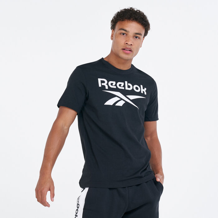 Reebok Men's Graphic Series Stacked T-Shirt Black Reebok Men's Graphic Series Stacked T-Shirt Black image number 0