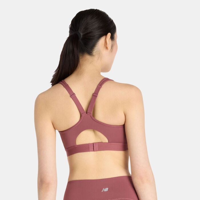 New Balance Women's Essential High-Support Running Sports Bra Brown New Balance Women's Essential High-Support Running Sports Bra Brown image number 1