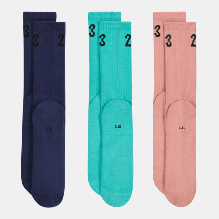 Jordan Essentials Crew Socks (3 Pairs) Multi-Color Jordan Essentials Crew Socks (3 Pairs) Multi-Color image number 1