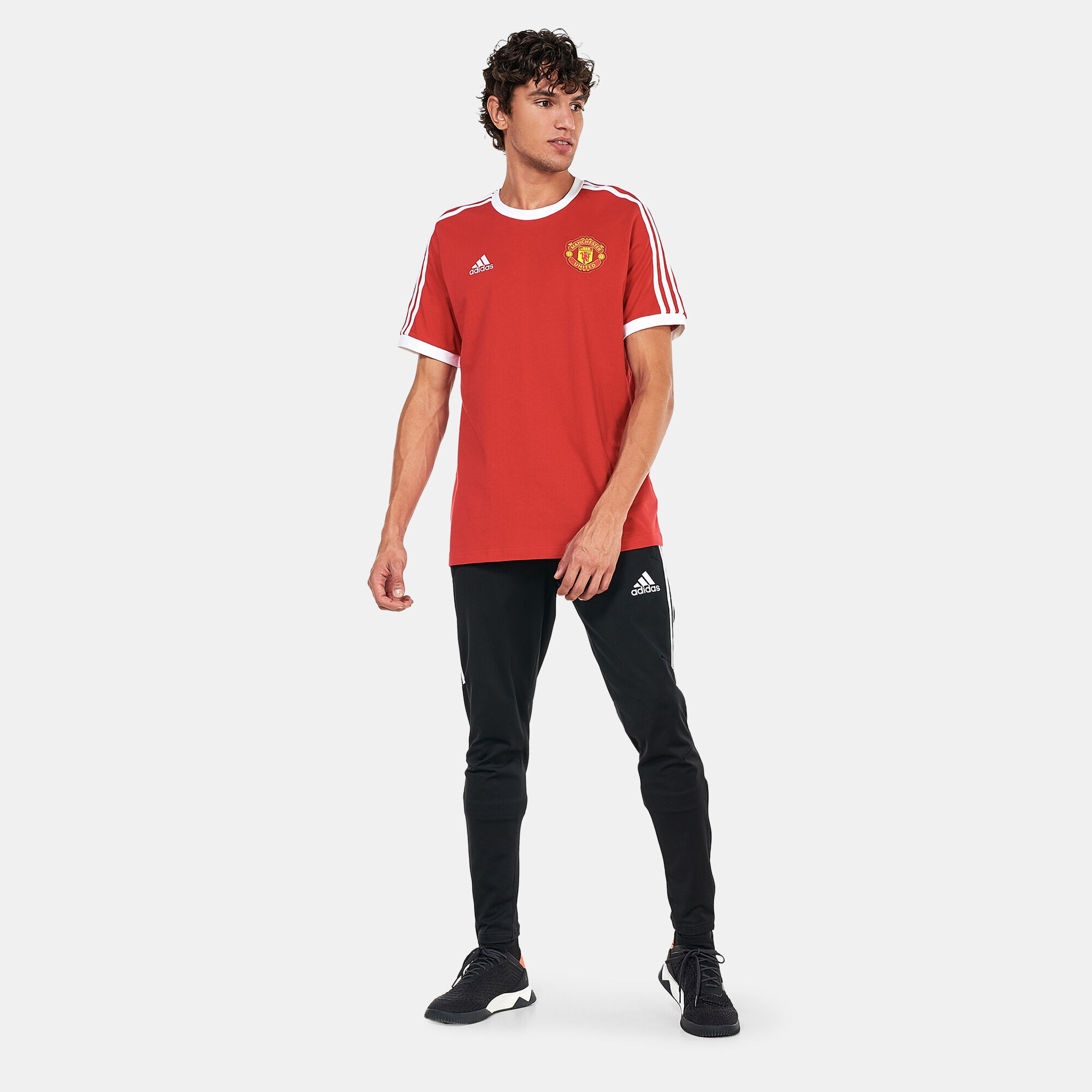 manchester united 3 stripes tee