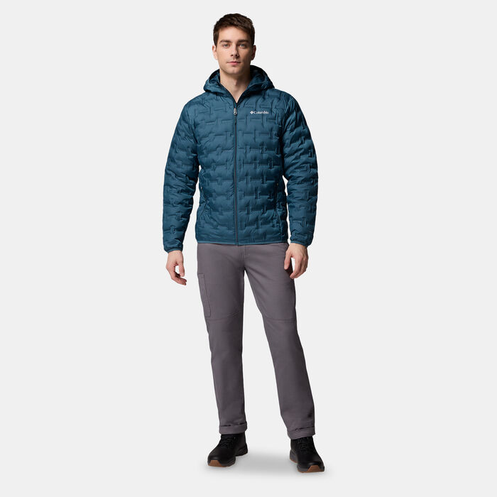 Columbia Men's Delta Ridge II Down Hooded Hiking Jacket Blue Columbia Men's Delta Ridge II Down Hooded Hiking Jacket Blue image number 2
