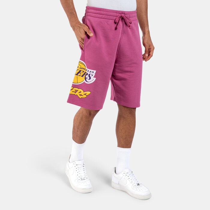 New Era Men's NBA Los Angeles Lakers Bubble Script Shorts Purple New Era Men's NBA Los Angeles Lakers Bubble Script Shorts Purple image number 0