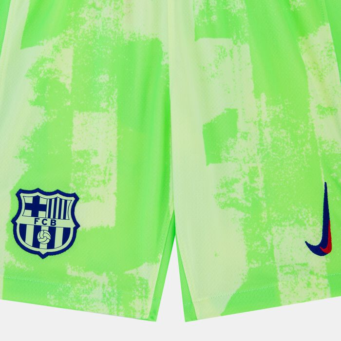 Nike Kids' FC Barcelona 24/25 Stadium Third Replica Football Shorts Green image number 2