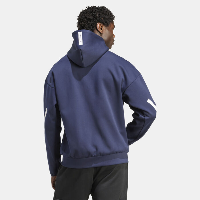 adidas Men's Real Madrid Z.N.E. Anthem Football Hoodie Blue adidas Men's Real Madrid Z.N.E. Anthem Football Hoodie Blue image number 1