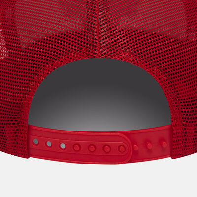 New Era Men's Chicago Bulls Team Colour A-Frame Trucker Cap Red