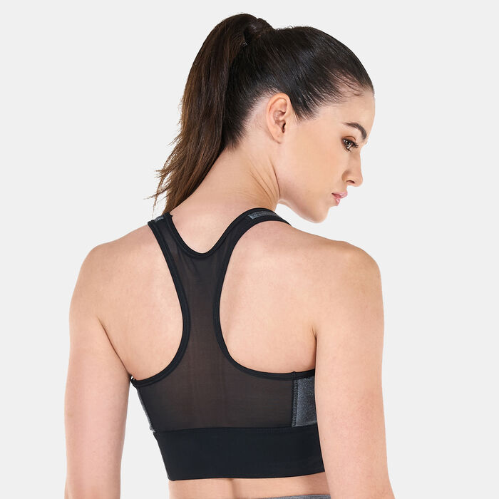 Nike Women's Dri-FIT Air Swoosh Graphics Sports Bra Black Nike Women's Dri-FIT Air Swoosh Graphics Sports Bra Black image number 1