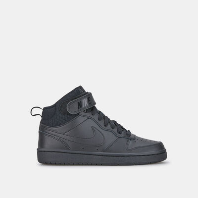 Nike Kids' Court Borough Mid 2 Shoes Black Nike Kids' Court Borough Mid 2 Shoes Black