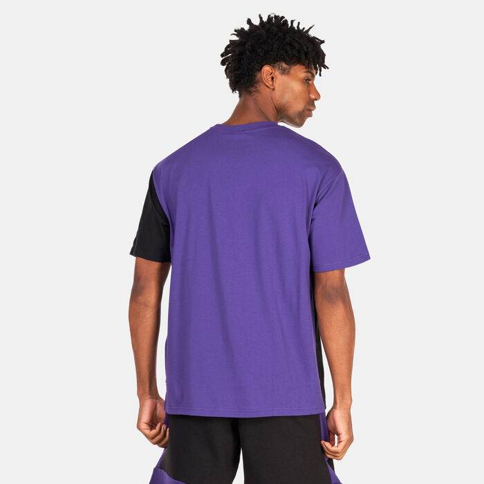 New Era Men's LA Lakers NBA T-Shirt Purple New Era Men's LA Lakers NBA T-Shirt Purple image number 1