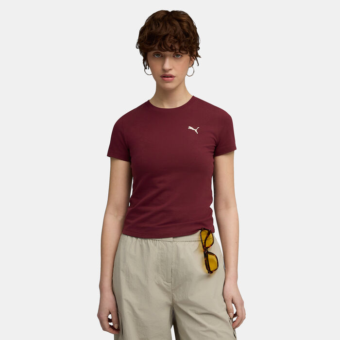 PUMA Women's Essentials T-Shirt Red image number 0