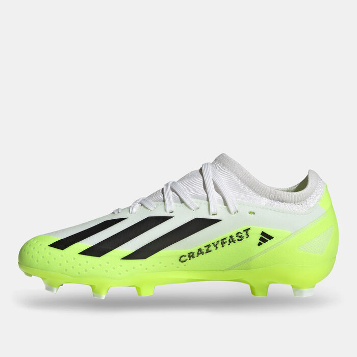 adidas Kids' X Crazyfast Injection.3 Firm Ground Football Shoes Green adidas Kids' X Crazyfast Injection.3 Firm Ground Football Shoes Green image number 1