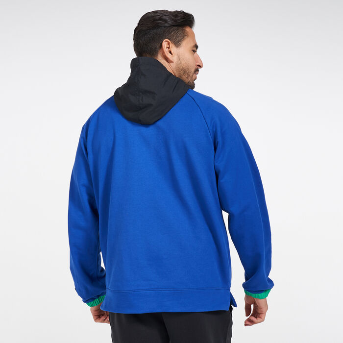 Buy Timberland Men's Mixed Media Mesh Pocket Hoodie Blue in KSA SSS