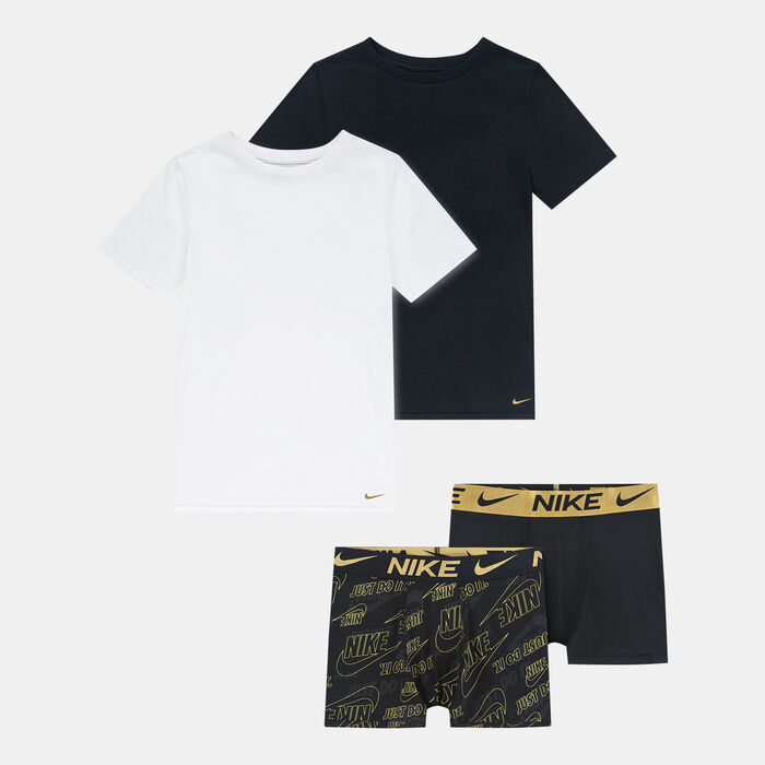 Nike Kids' Boxer Briefs and Undershirt Set (2 Pairs) Black image number 0