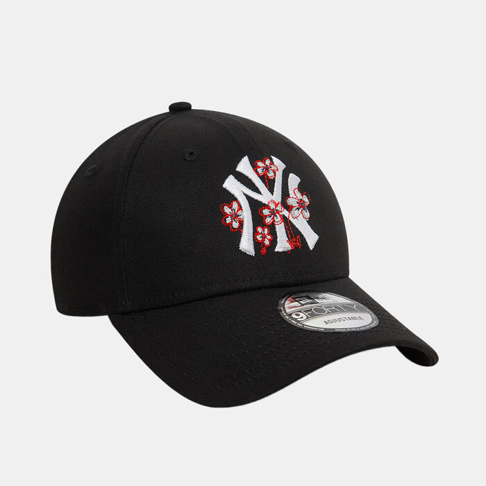 New Era Men's MLB New York Yankees Flower Icon 9FORTY Cap Black New Era Men's MLB New York Yankees Flower Icon 9FORTY Cap Black image number 2