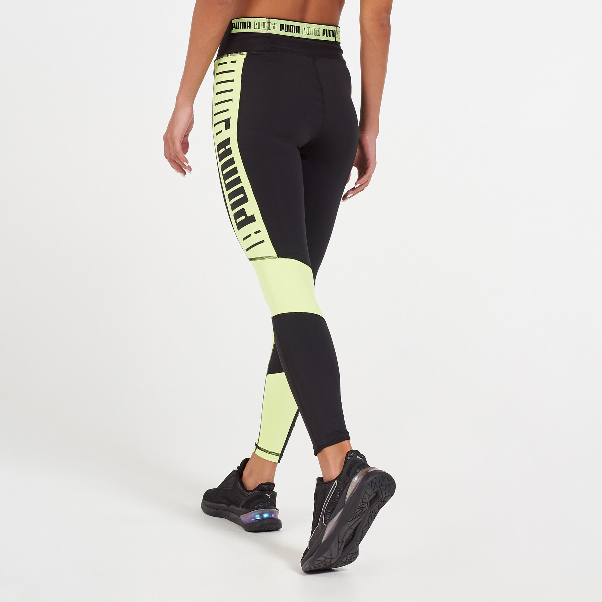 Yellow puma leggings top