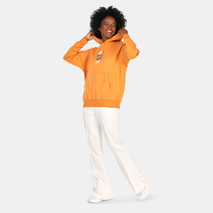 PUMA Women's Downtown Graphic Pullover Hoodie Orange PUMA Women's Downtown Graphic Pullover Hoodie Orange image number 2