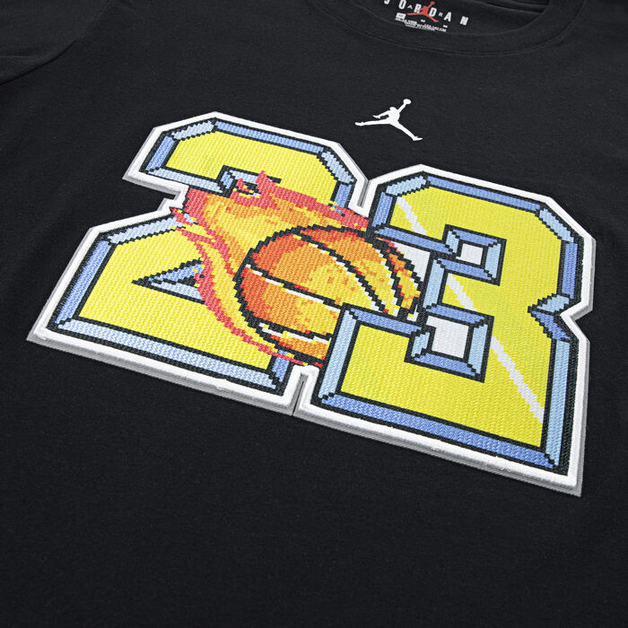 Jordan Kids' Air 23 Flame T-Shirt Black Jordan Kids' Air 23 Flame T-Shirt Black image number 2