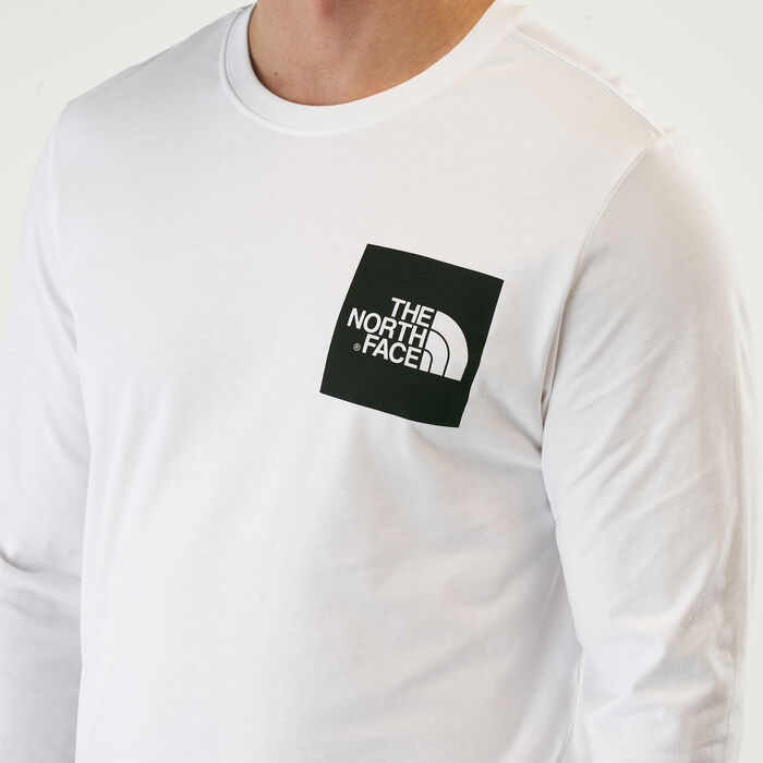 The North Face Men's Fine Long Sleeve T-Shirt White The North Face Men's Fine Long Sleeve T-Shirt White image number 3