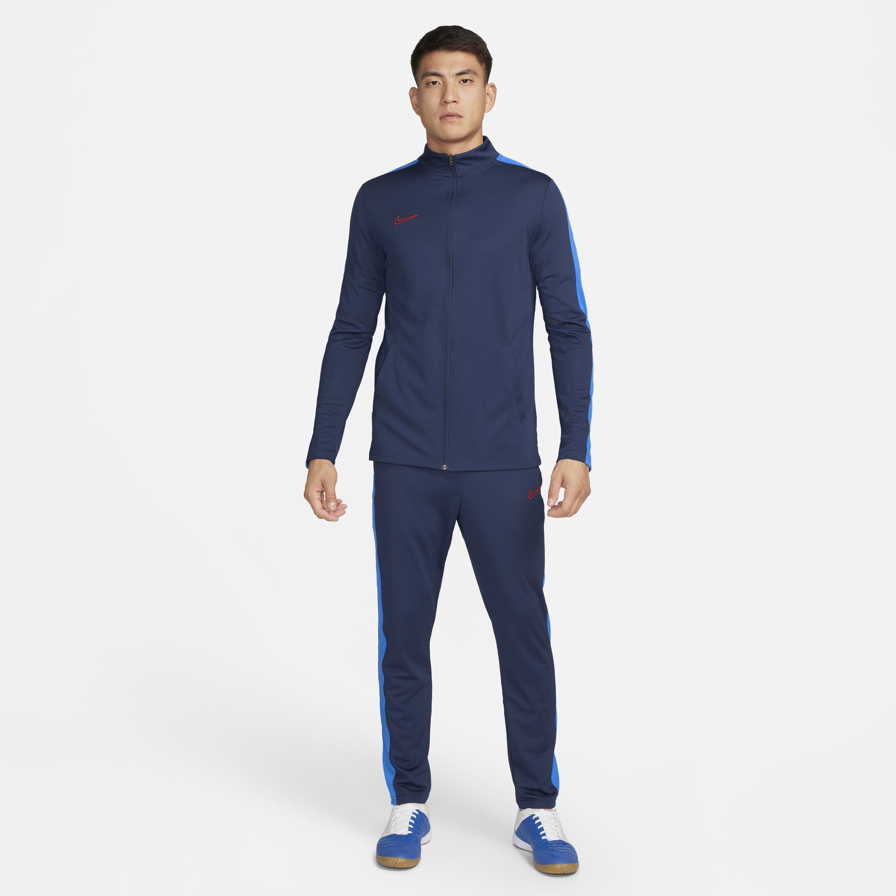 Nike dri fit tracksuit blue store