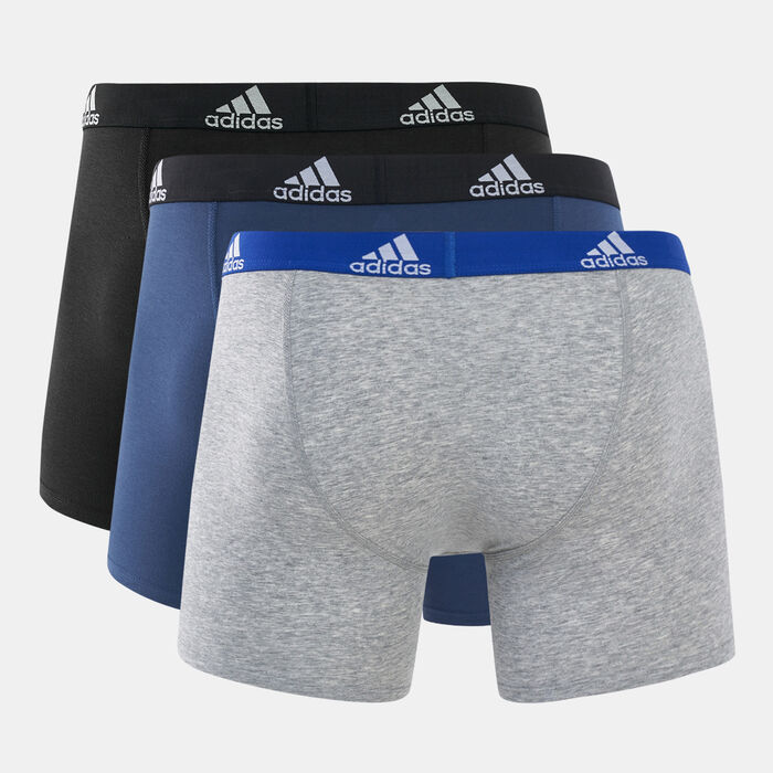 adidas Men's Essentials Logo Boxer Briefs (3 Pack) Black adidas Men's Essentials Logo Boxer Briefs (3 Pack) Black image number 1