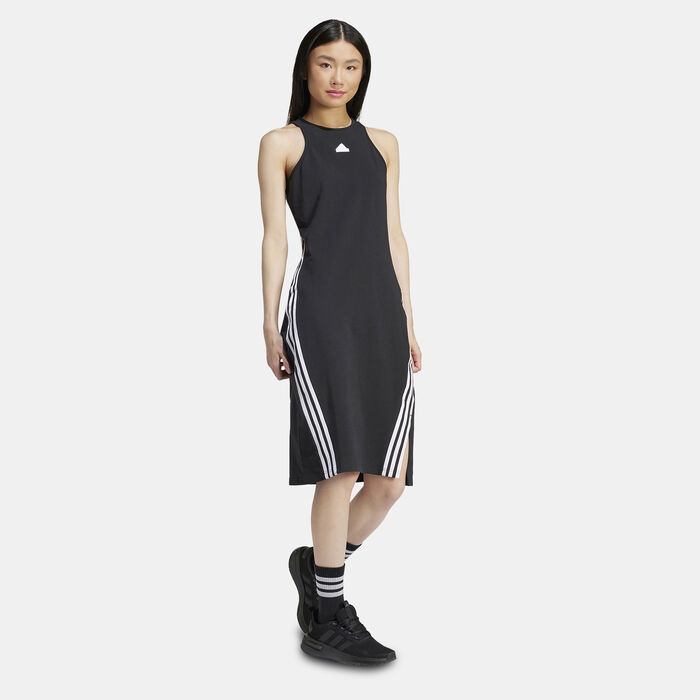 adidas Women's Future Icons 3-Stripes Dress Black image number 0
