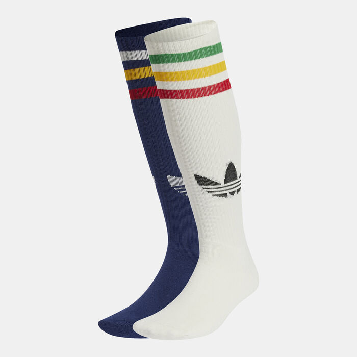 adidas Originals Men's adicolor 70s Over-The-Calf Socks (2 Pairs) Multi-Color image number 0