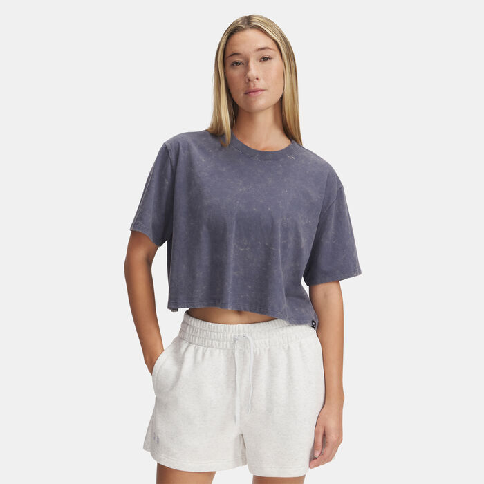 Under Armour Women's Rival Wash T-Shirt Grey Under Armour Women's Rival Wash T-Shirt Grey image number 0