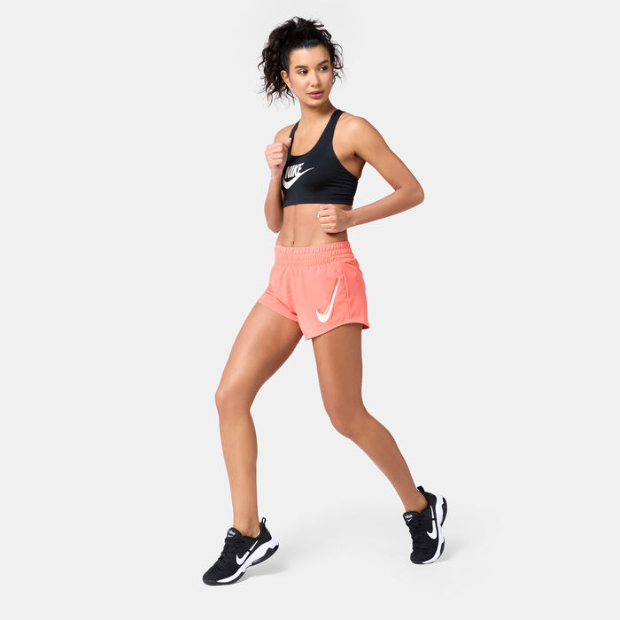 Nike Women's One Swoosh Dri-FIT Running Shorts Peach Nike Women's One Swoosh Dri-FIT Running Shorts Peach image number 2