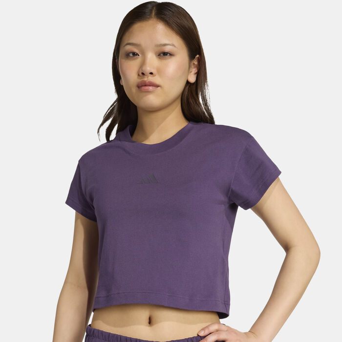 adidas Women's Future Icons Small Logo T-Shirt Purple adidas Women's Future Icons Small Logo T-Shirt Purple image number 3