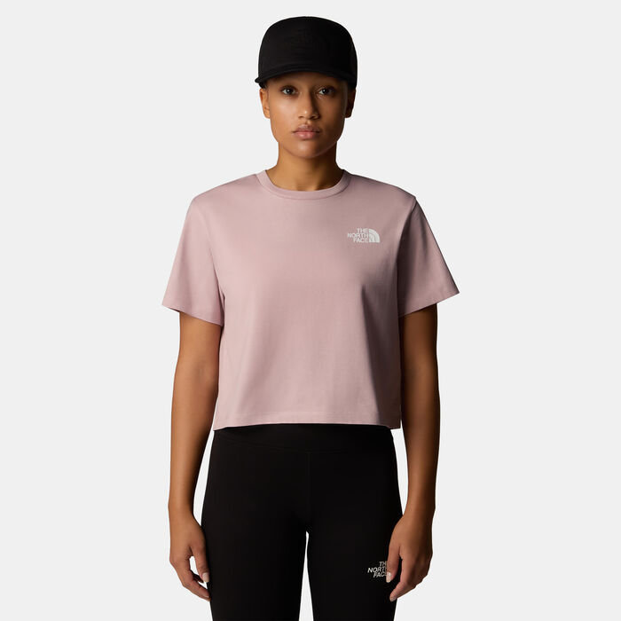 The North Face Women’s Simple Dome Crop Top Pink The North Face Women’s Simple Dome Crop Top Pink image number 0
