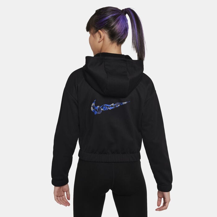 Nike Kids' Therma-FIT Full-Zip Training Hoodie (Older Kids) Black Nike Kids' Therma-FIT Full-Zip Training Hoodie (Older Kids) Black image number 1