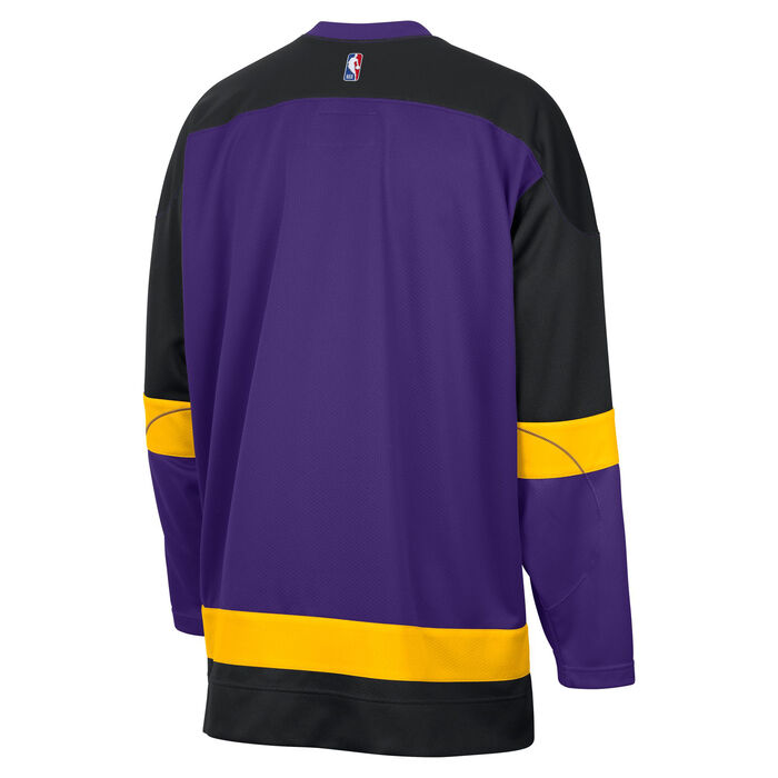 Nike Men's NBA Los Angeles Lakers City Edition Hockey Jersey Purple Nike Men's NBA Los Angeles Lakers City Edition Hockey Jersey Purple image number 1