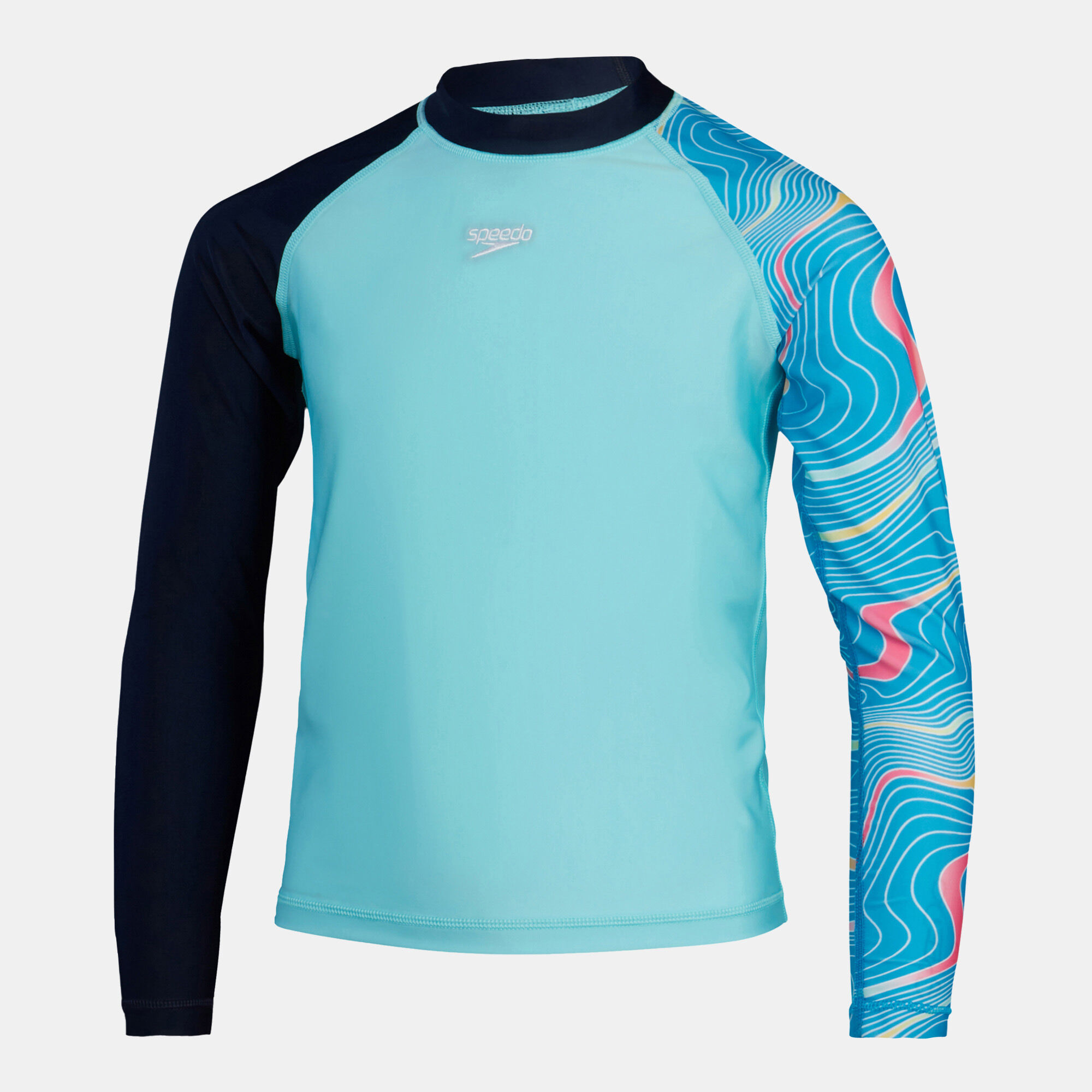 Kids Printed Long Sleeve Rashguard Blue Speedo in KSA SSS