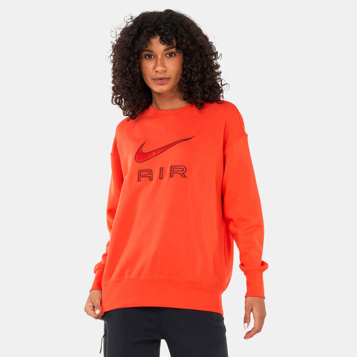 Nike Women's Sportswear Fleece Crew Sweatshirt Orange image number 0