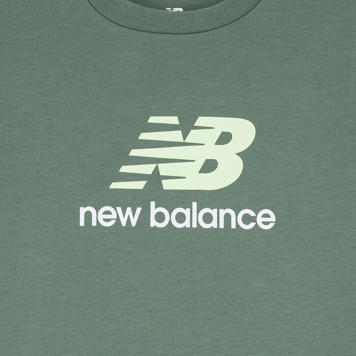 New Balance Kids' Jersey Stacked Logo T-Shirt Green New Balance Kids' Jersey Stacked Logo T-Shirt Green image number 2