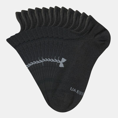 Under Armour Essential No-Show Socks (6 Pairs) Black