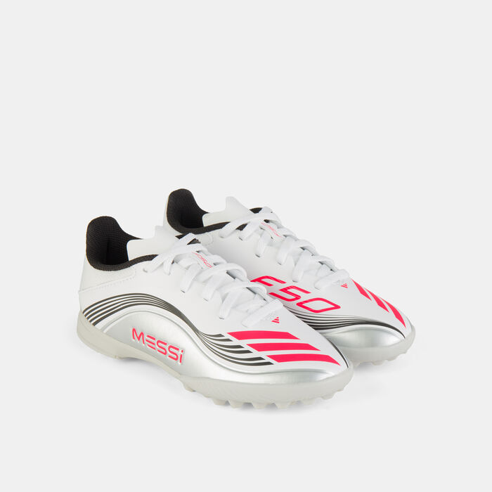 adidas Kids' F50 Messi League Turf Ground Football Shorts White adidas Kids' F50 Messi League Turf Ground Football Shorts White image number 1