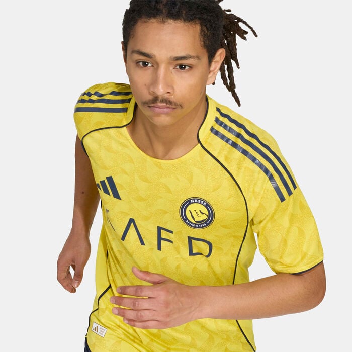 adidas Men's Al Nassr 25/26 Home Authentic Football Jersey yellow adidas Men's Al Nassr 25/26 Home Authentic Football Jersey yellow image number 4