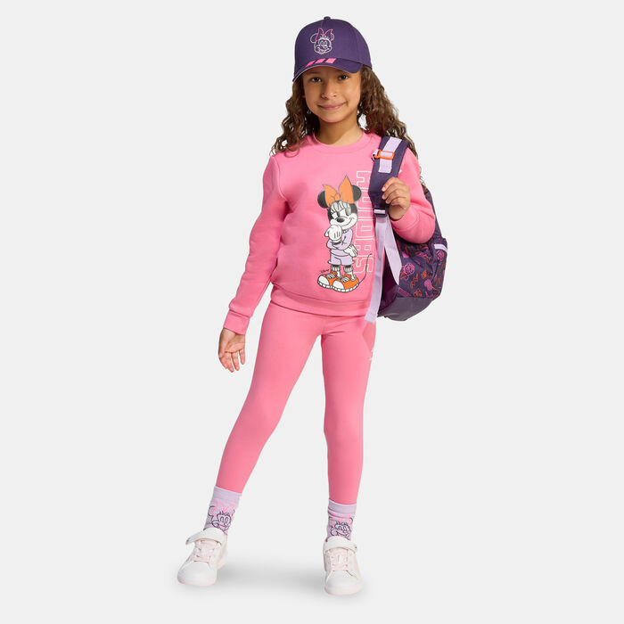 adidas Kids' Disney Minnie Mouse Top And Joggers Set Pink image number 2