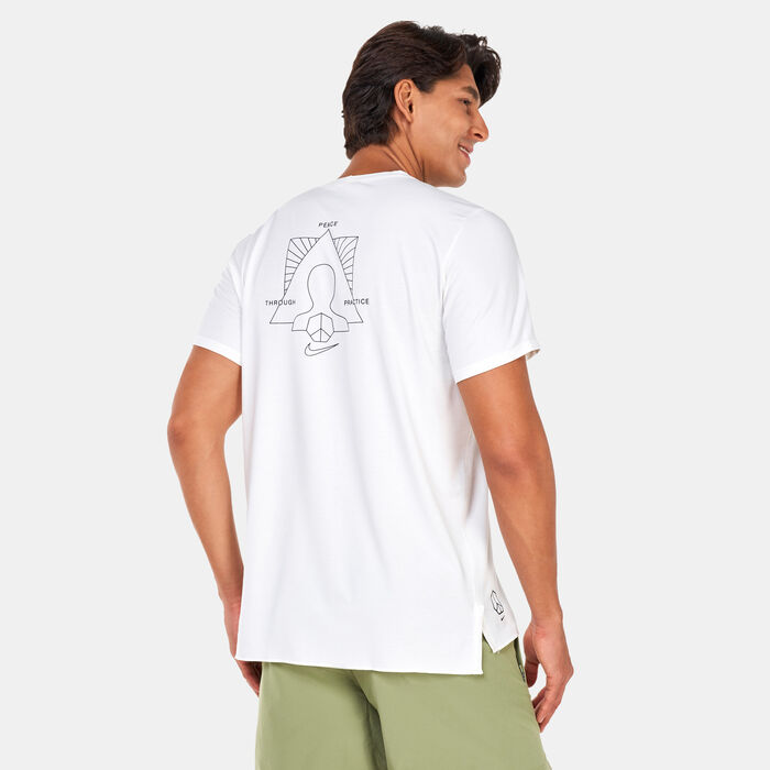 Nike Men's Yoga Dri-FIT T-Shirt White Nike Men's Yoga Dri-FIT T-Shirt White image number 1